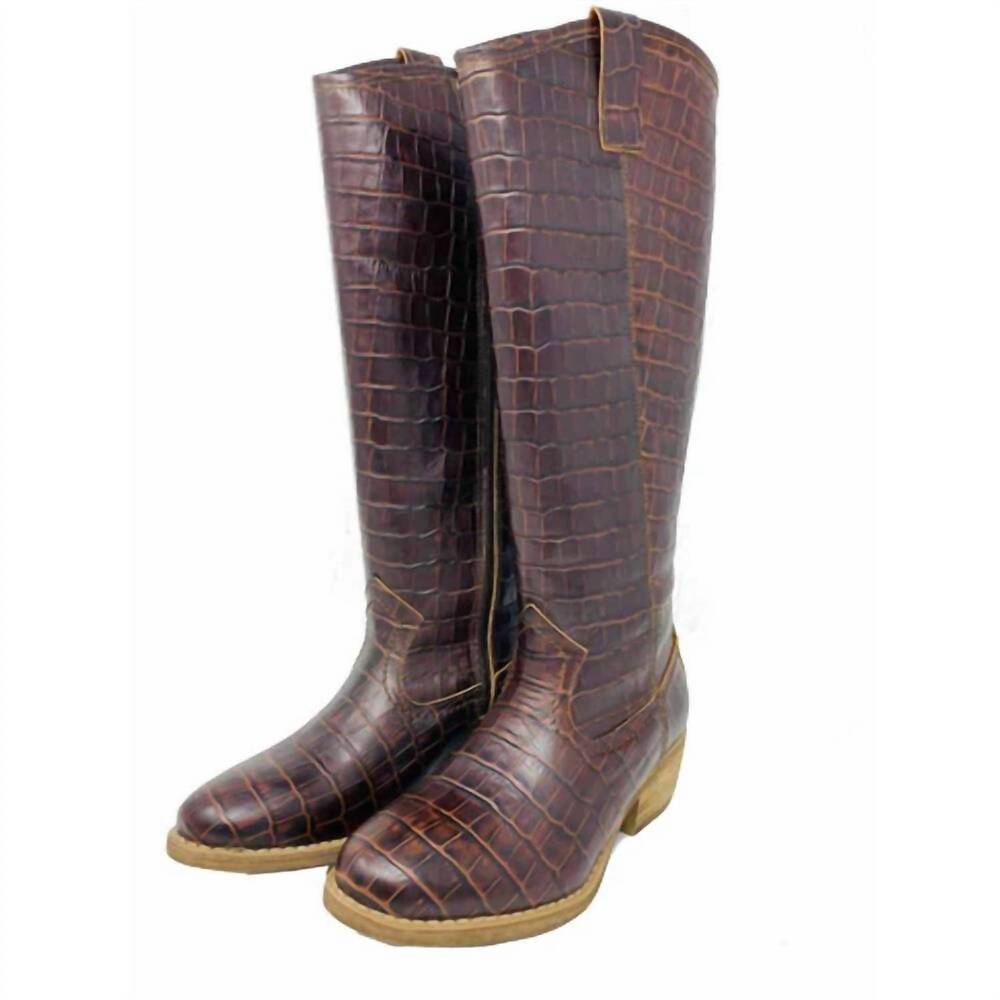 NEW ERIC MICHAEL women's brianna over the knee boot in cognac